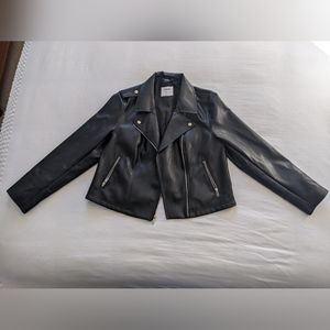 FAUX leather Moto jacket from Old Navy, large